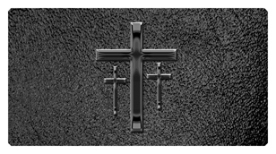 DSC700 517 BK SH BK Black 3 Crosses Shimmer Black Background